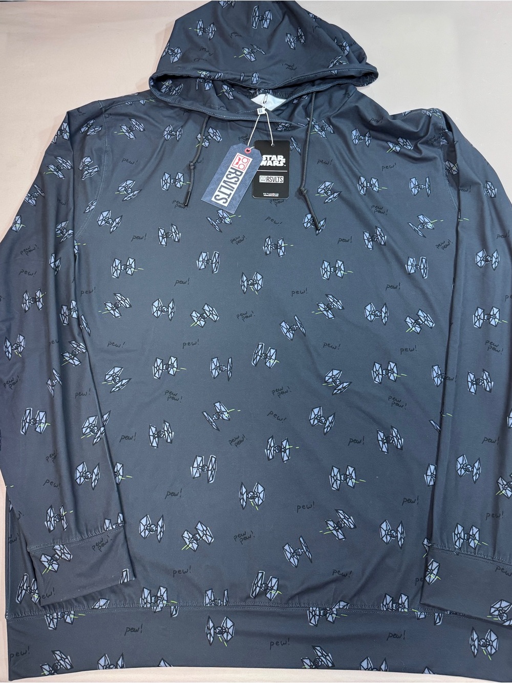 RSVLTS Star Wars Pew Pew Performance Pullover Mens Hoodie Size XL